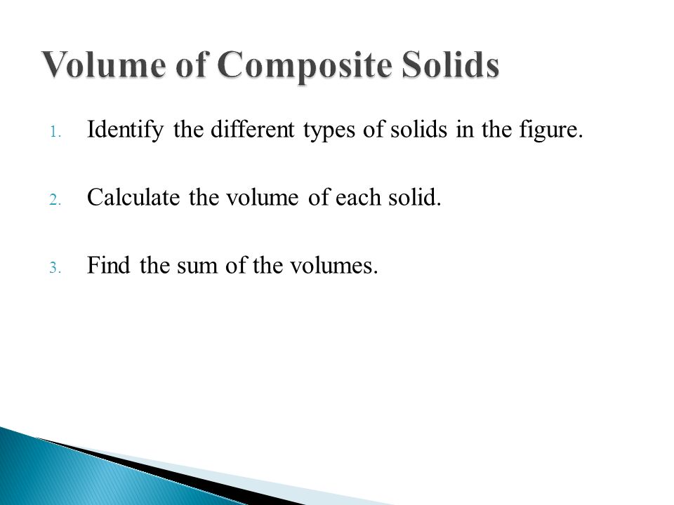 Volume of Composite Solids