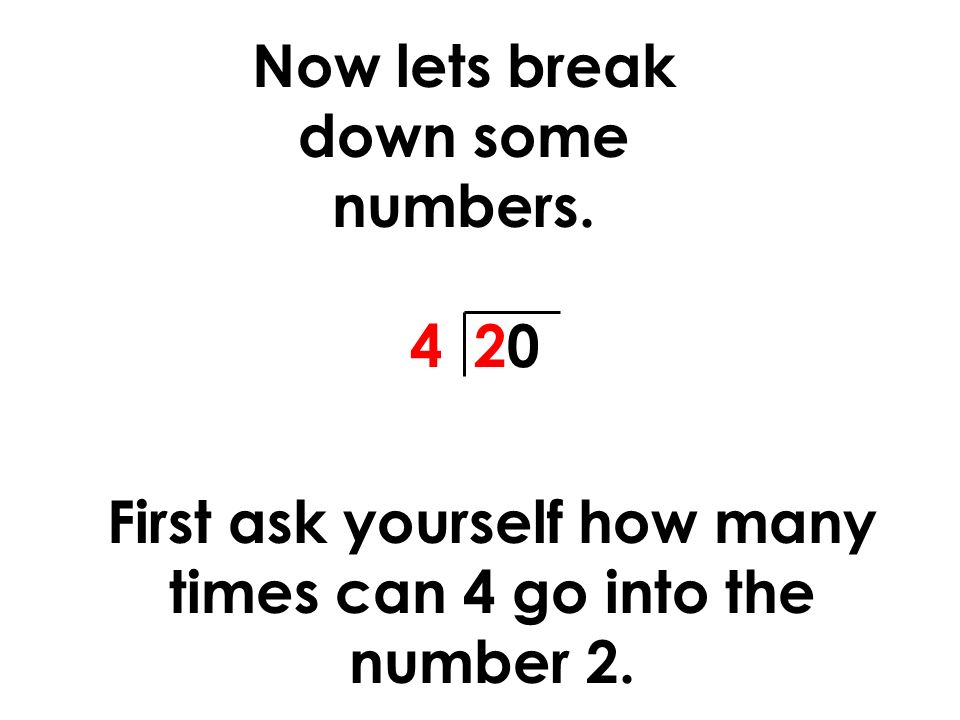 Now lets break down some numbers.