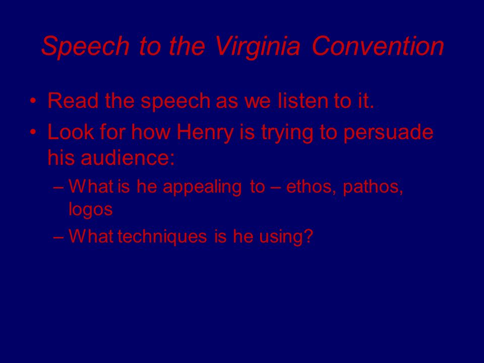 Speech to the Virginia Convention