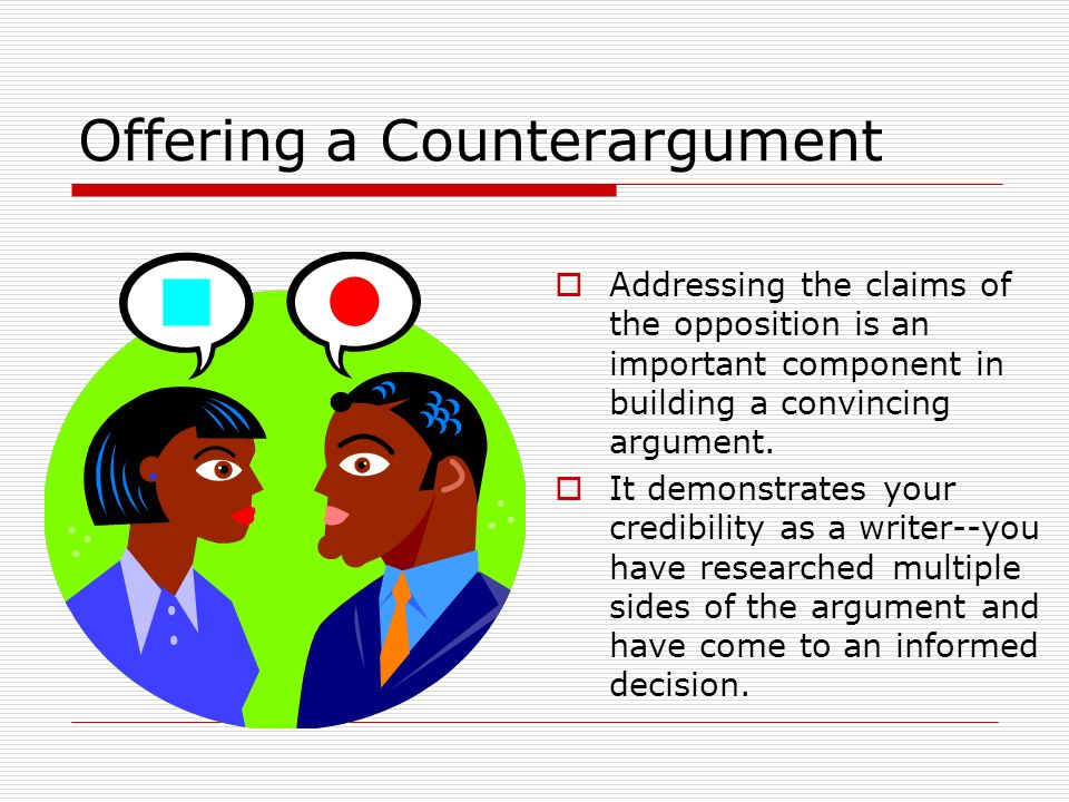 Offering a Counterargument