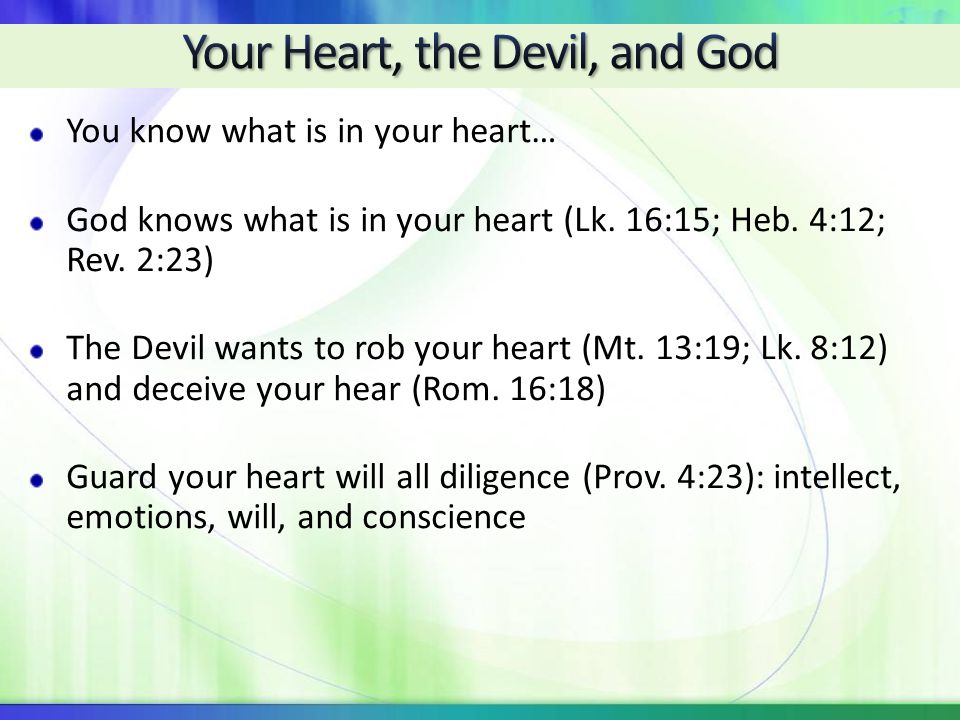 Your Heart, the Devil, and God
