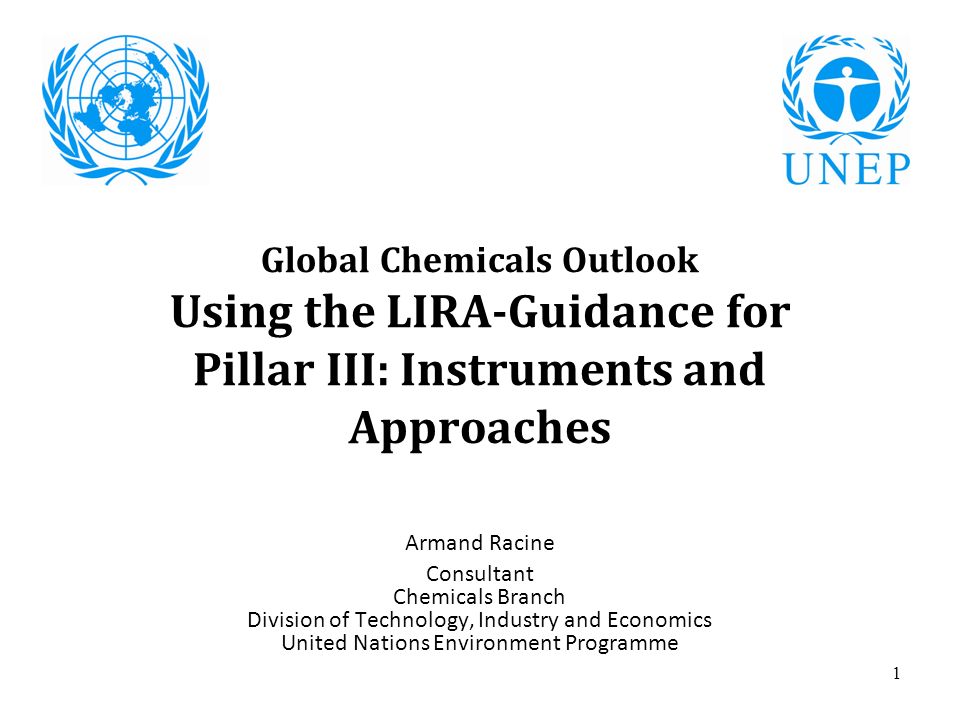 Global Chemicals Outlook Using the LIRA-Guidance for Pillar III: Instruments and Approaches