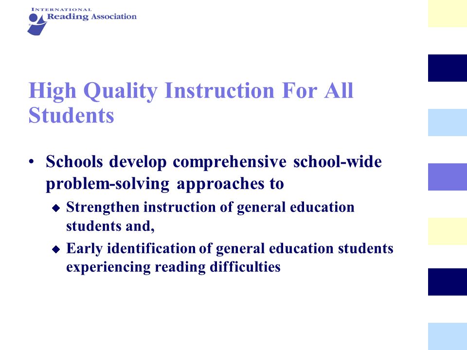 High Quality Instruction For All Students