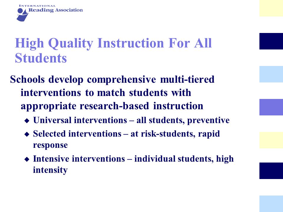 High Quality Instruction For All Students