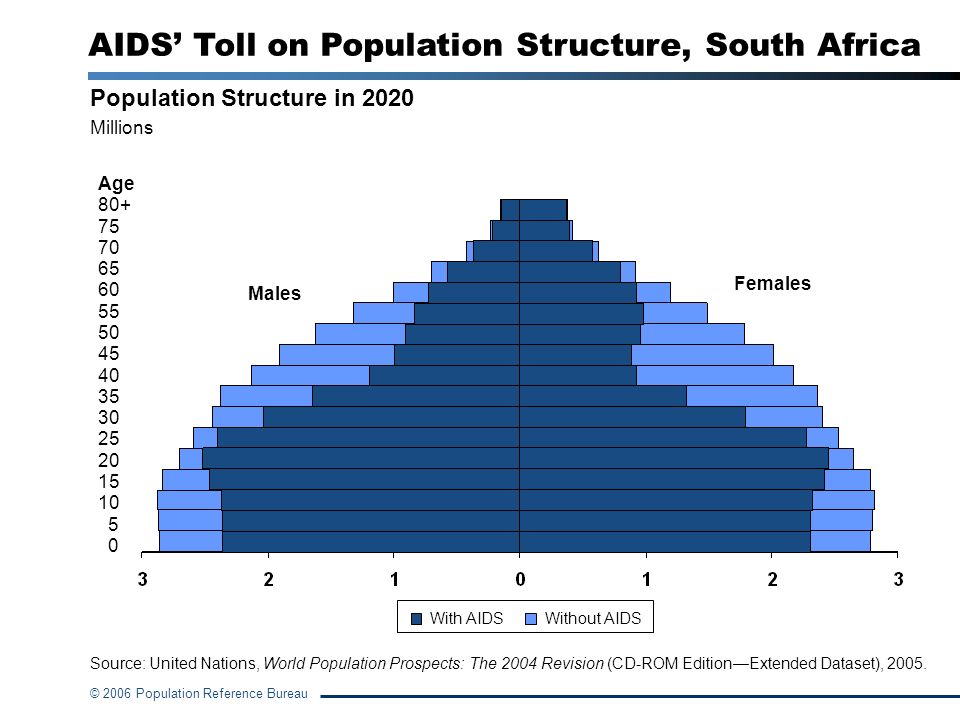 AIDS’ Toll on Population Structure, South Africa
