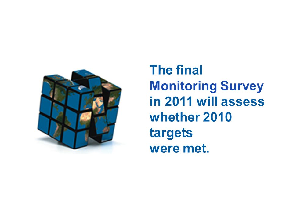 The final Monitoring Survey in 2011 will assess whether 2010 targets were met.