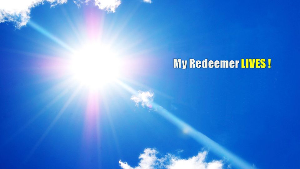 My Redeemer LIVES !