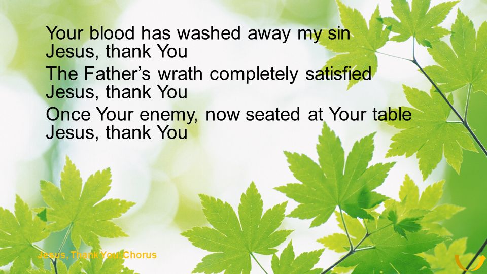 Your blood has washed away my sin Jesus, thank You