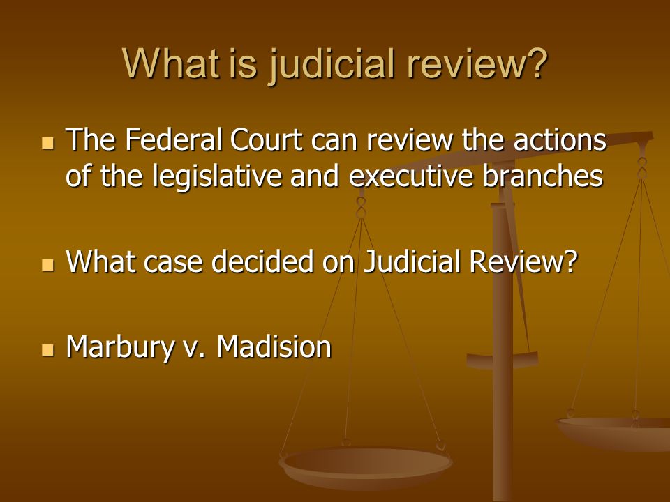 What is judicial review