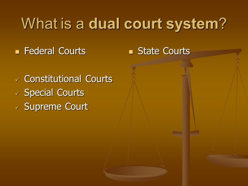 What is a dual court system