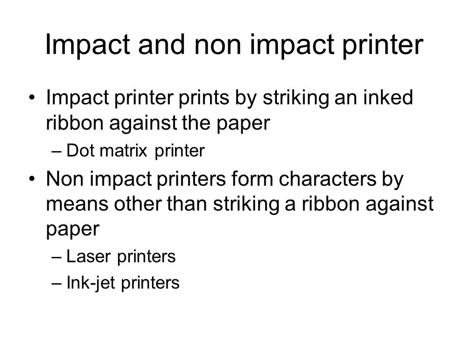 Impact and non impact printer