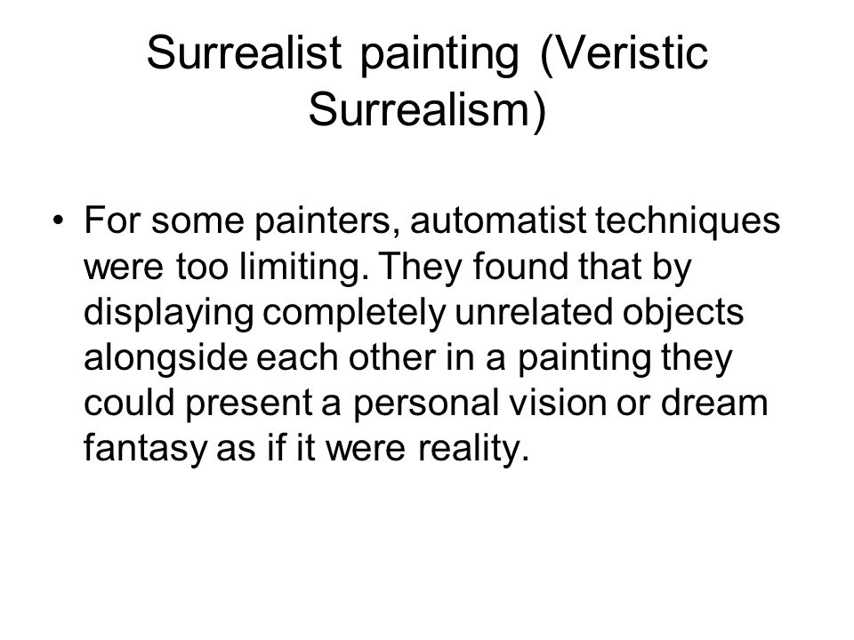 Surrealist painting (Veristic Surrealism)