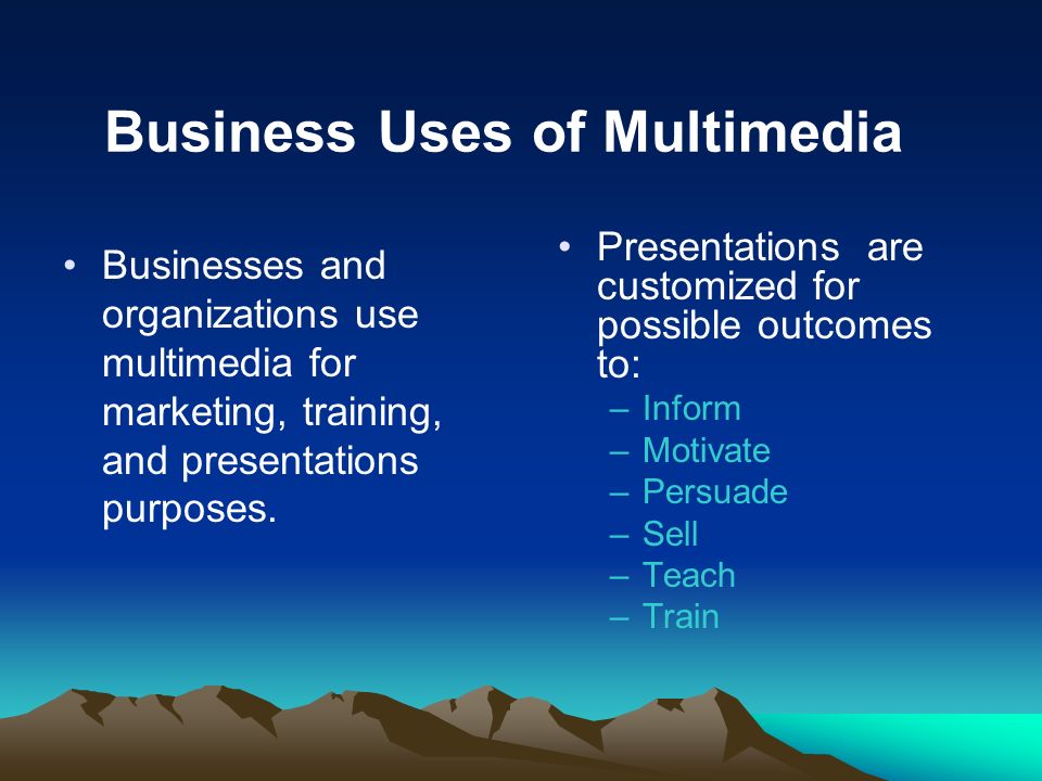 Business Uses of Multimedia