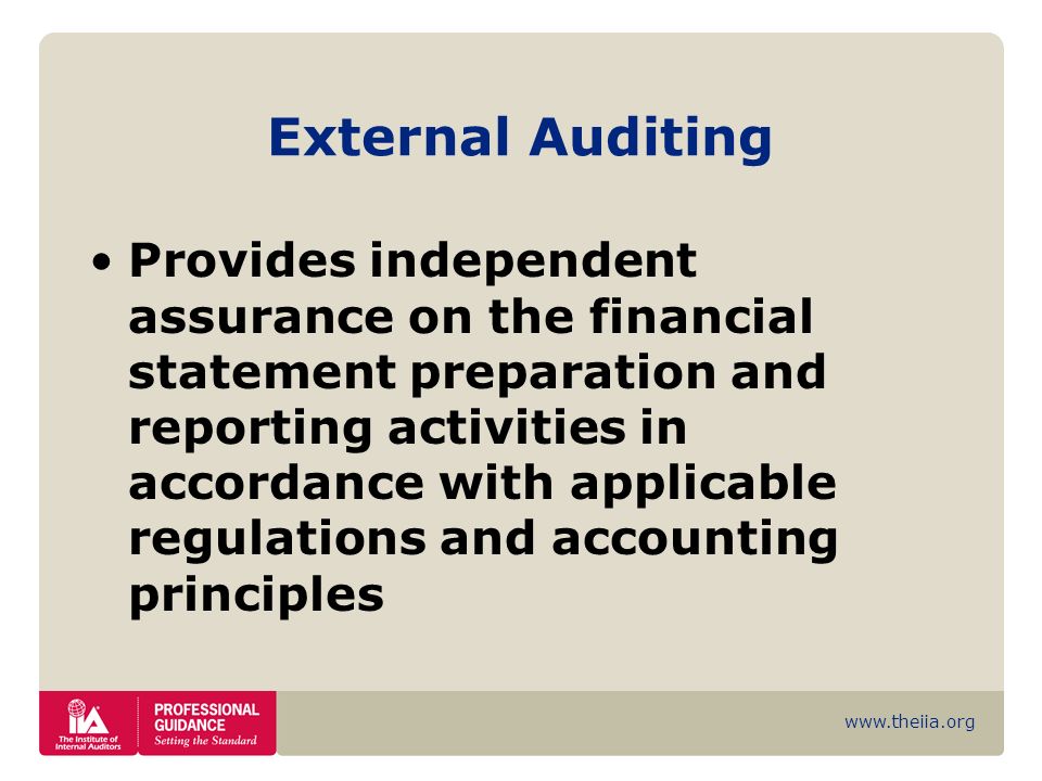 External Auditing