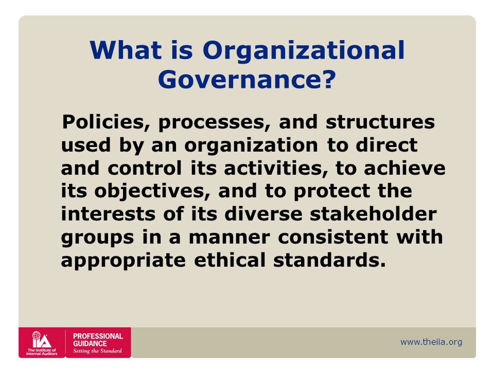What is Organizational Governance