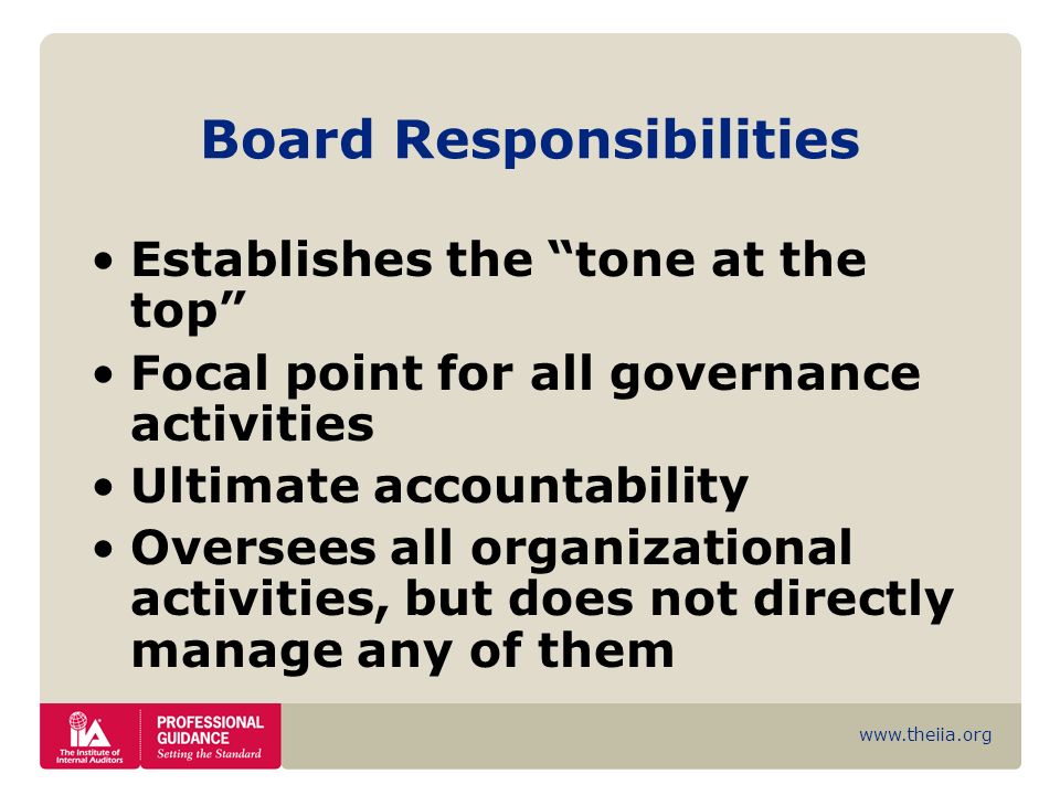 Board Responsibilities