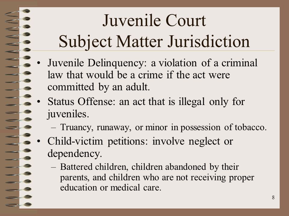 Juvenile Court Subject Matter Jurisdiction