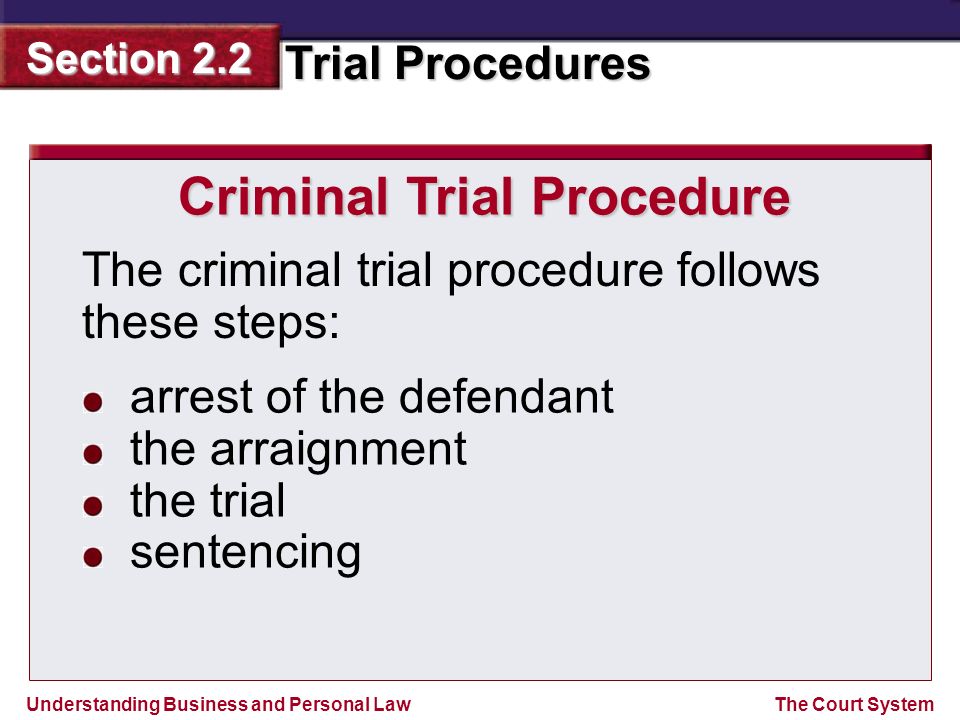 Criminal Trial Procedure