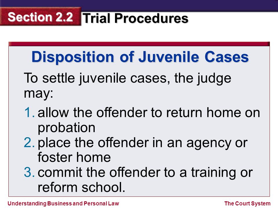 Disposition of Juvenile Cases