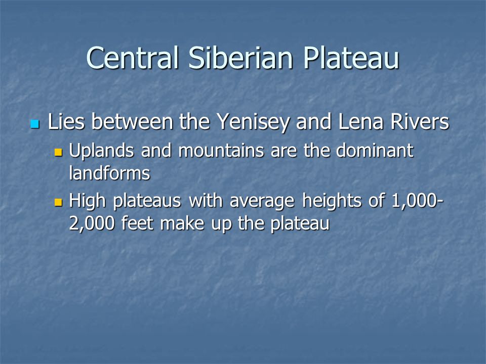 Central Siberian Plateau