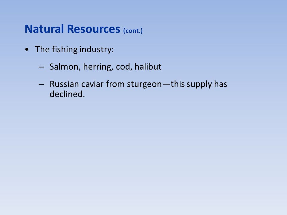 Natural Resources (cont.)