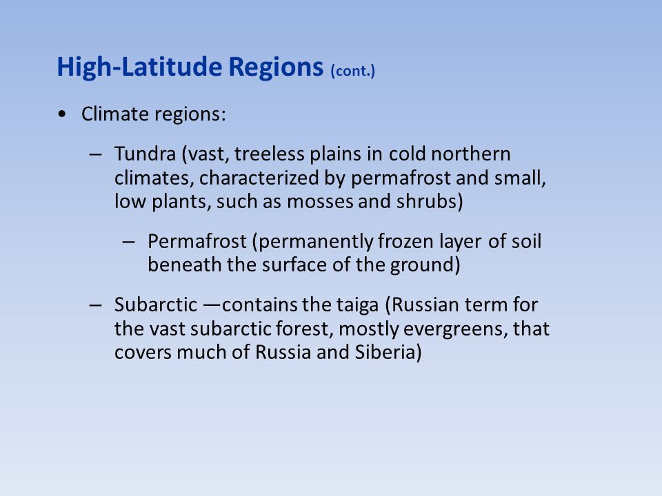 High-Latitude Regions (cont.)