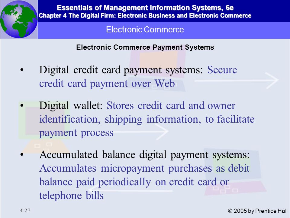 Electronic Commerce Payment Systems