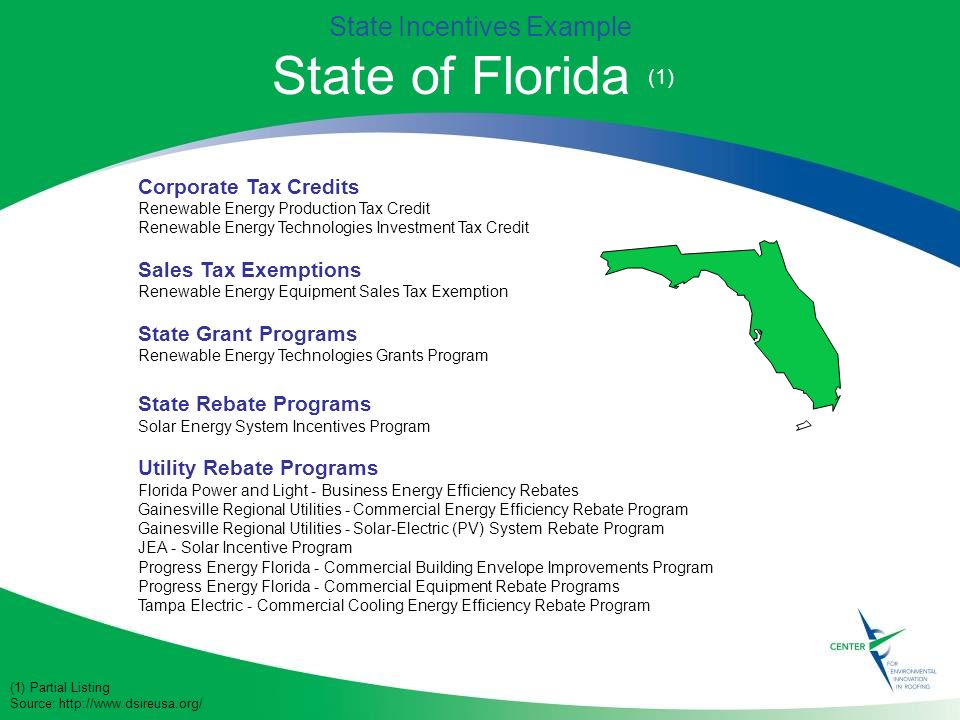State Incentives Example