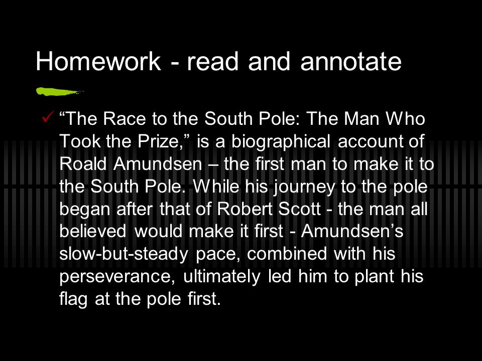 Homework - read and annotate
