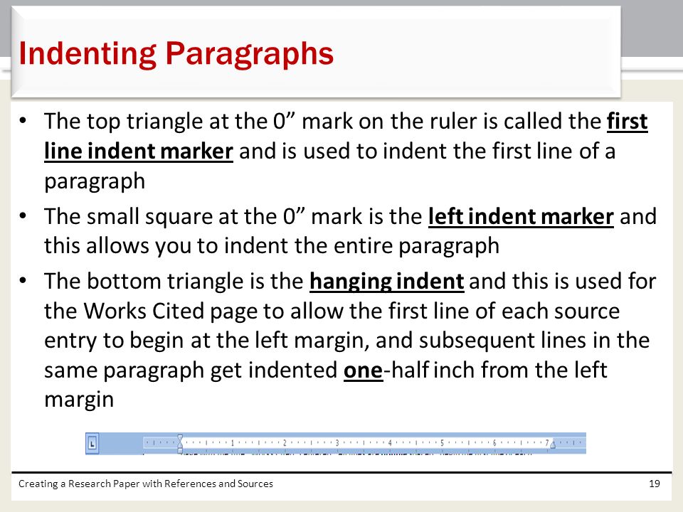Indenting Paragraphs