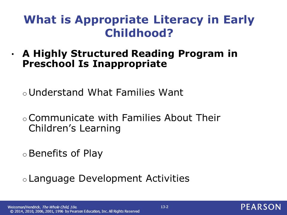 What is Appropriate Literacy in Early Childhood
