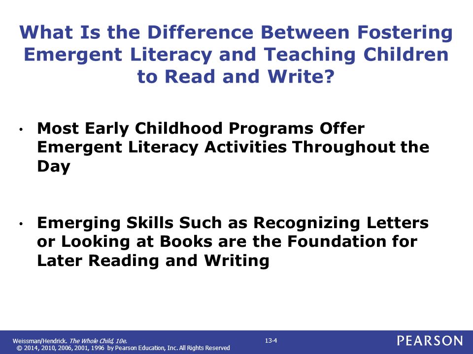 What Is the Difference Between Fostering Emergent Literacy and Teaching Children to Read and Write