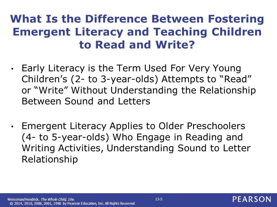 What Is the Difference Between Fostering Emergent Literacy and Teaching Children to Read and Write