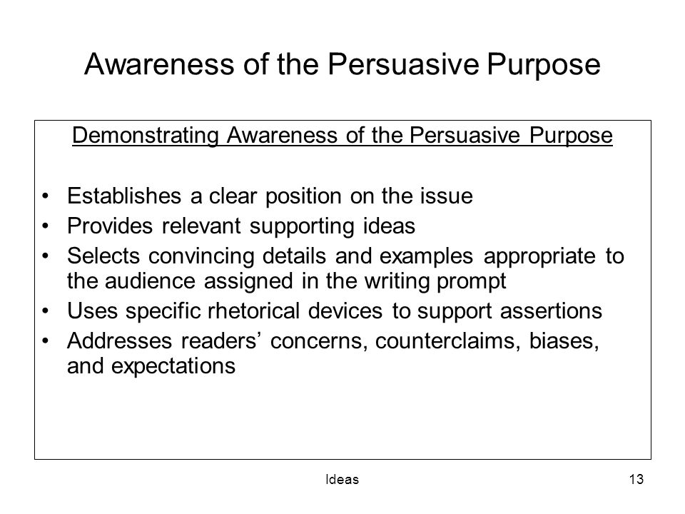 Awareness of the Persuasive Purpose