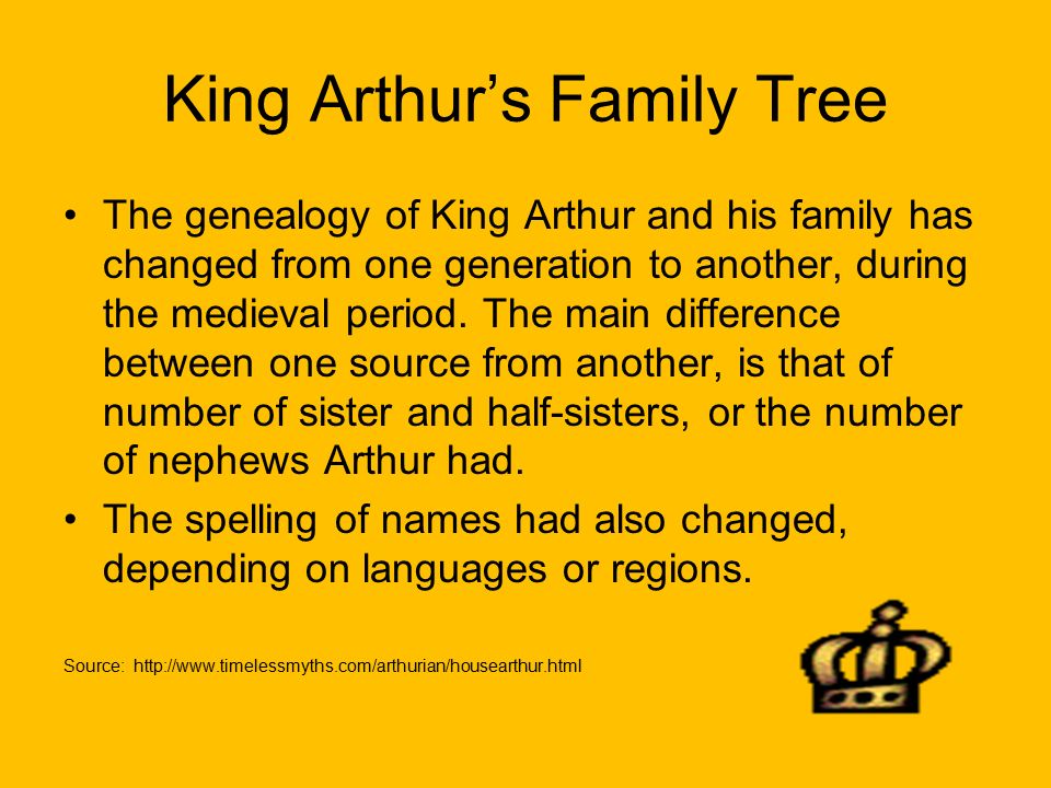 King Arthur’s Family Tree