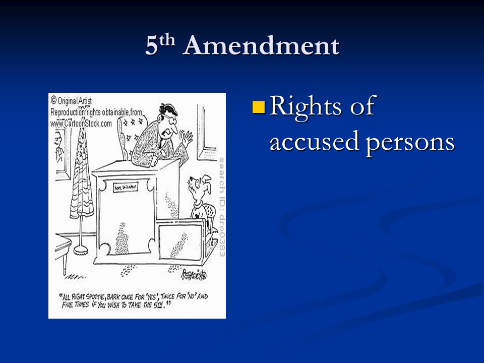 5th Amendment Rights of accused persons