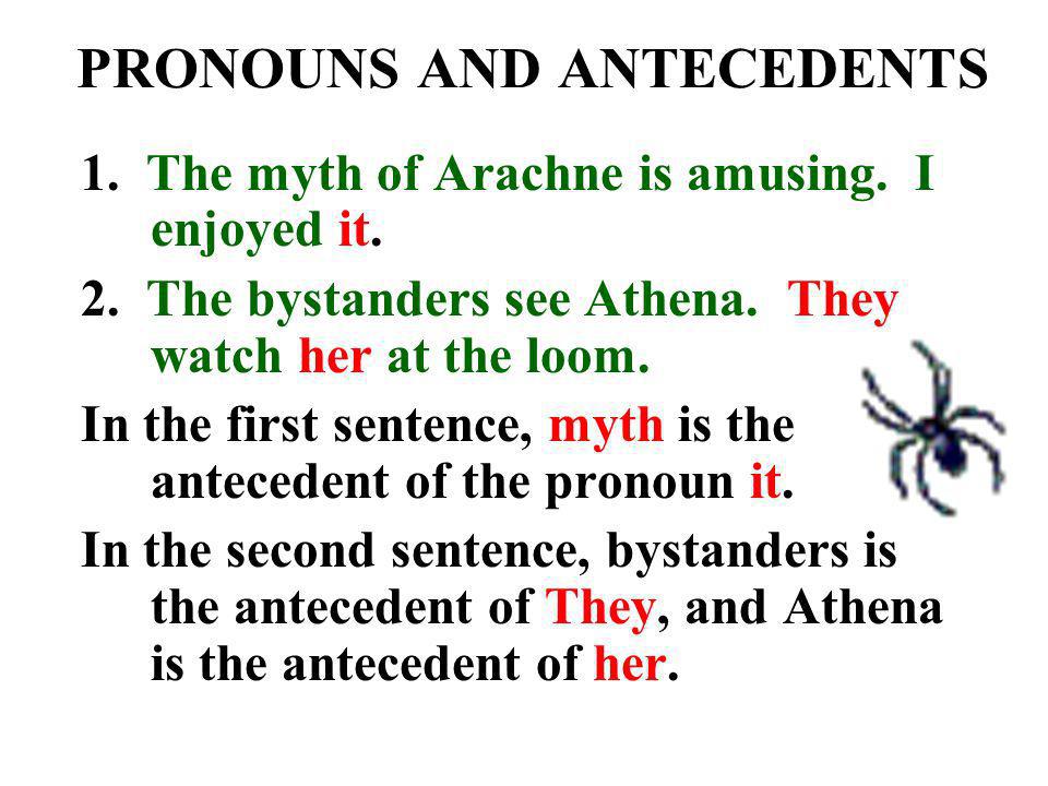PRONOUNS AND ANTECEDENTS
