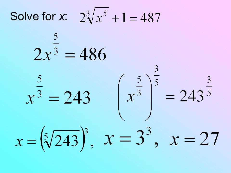 Solve for x: