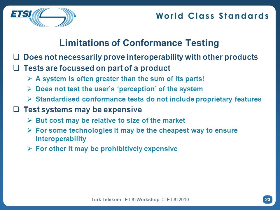 Limitations of Conformance Testing