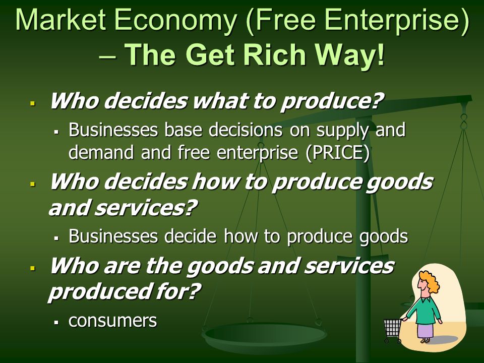 Market Economy (Free Enterprise) – The Get Rich Way!