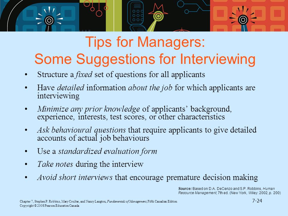 Tips for Managers: Some Suggestions for Interviewing