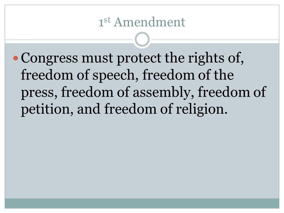1st Amendment