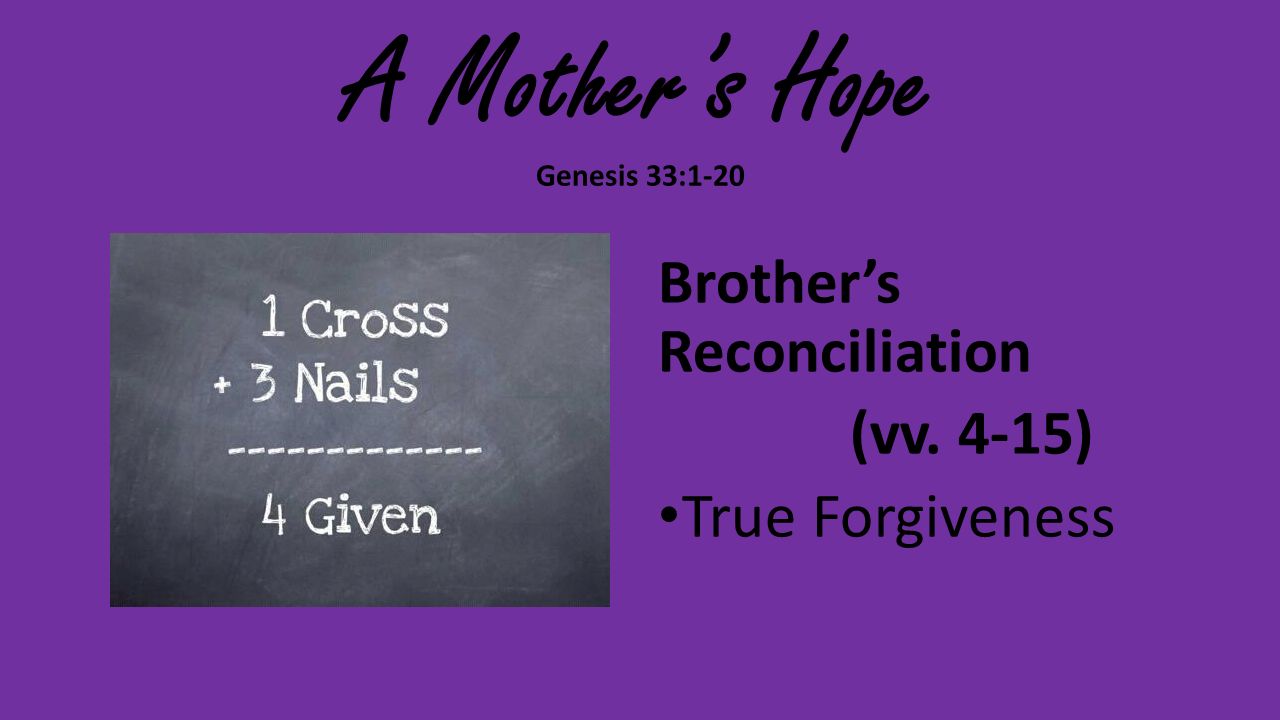A Mother’s Hope Genesis 33:1-20