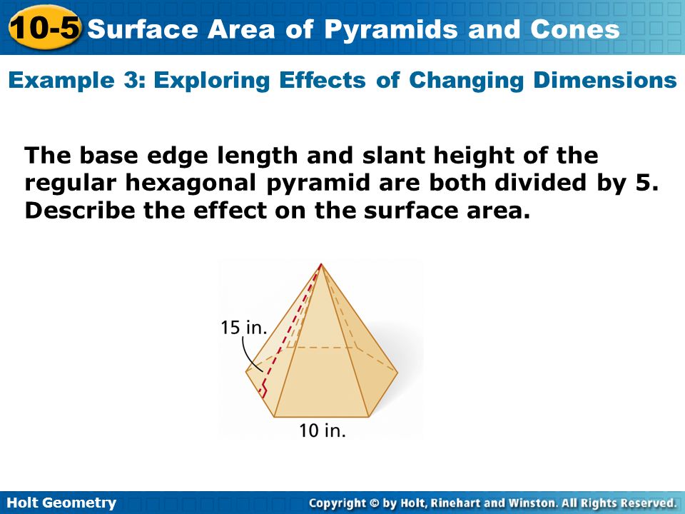 Example 3: Exploring Effects of Changing Dimensions