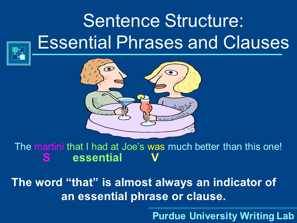 Sentence Structure: Essential Phrases and Clauses