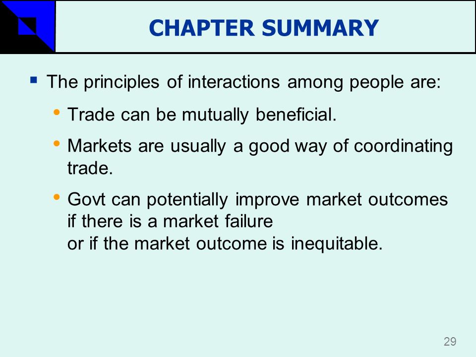 CHAPTER SUMMARY The principles of the economy as a whole are:
