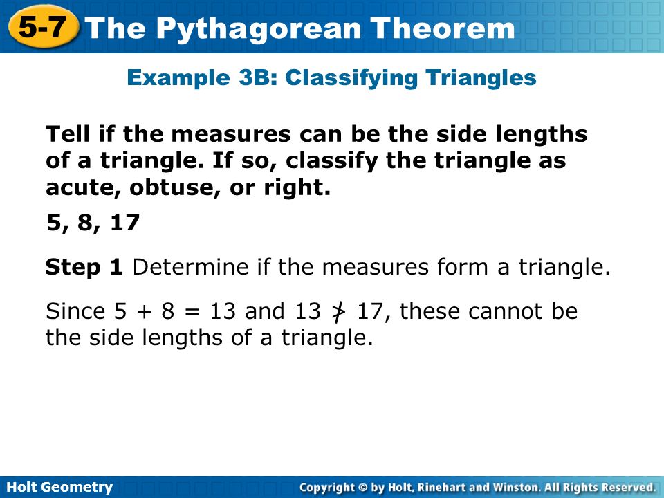Example 3B: Classifying Triangles