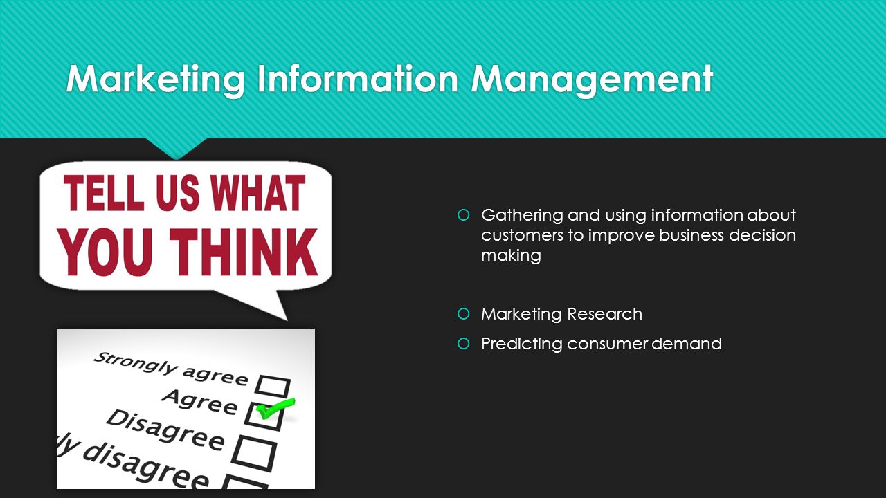 Marketing Information Management
