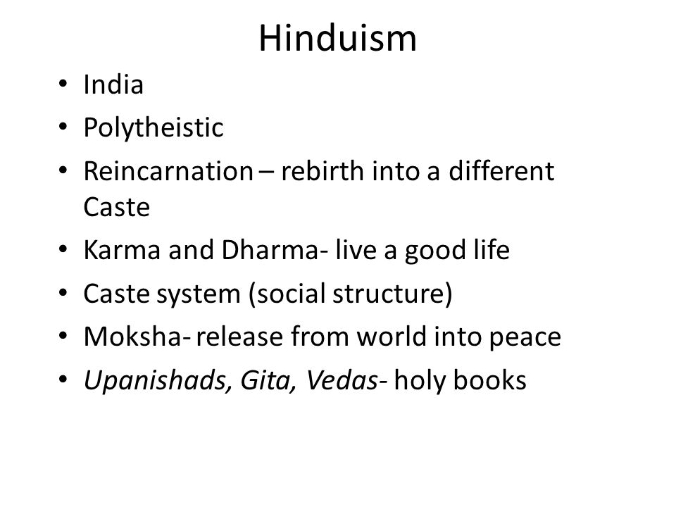 Hinduism India Polytheistic