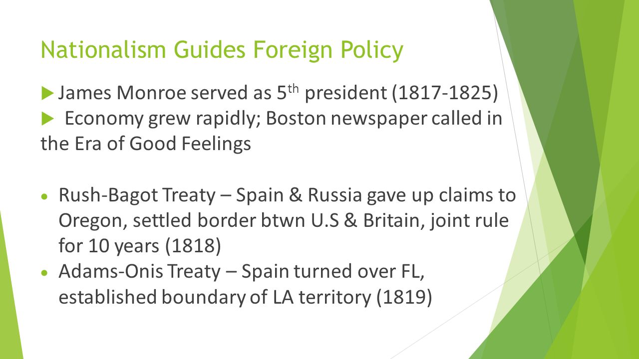 Nationalism Guides Foreign Policy